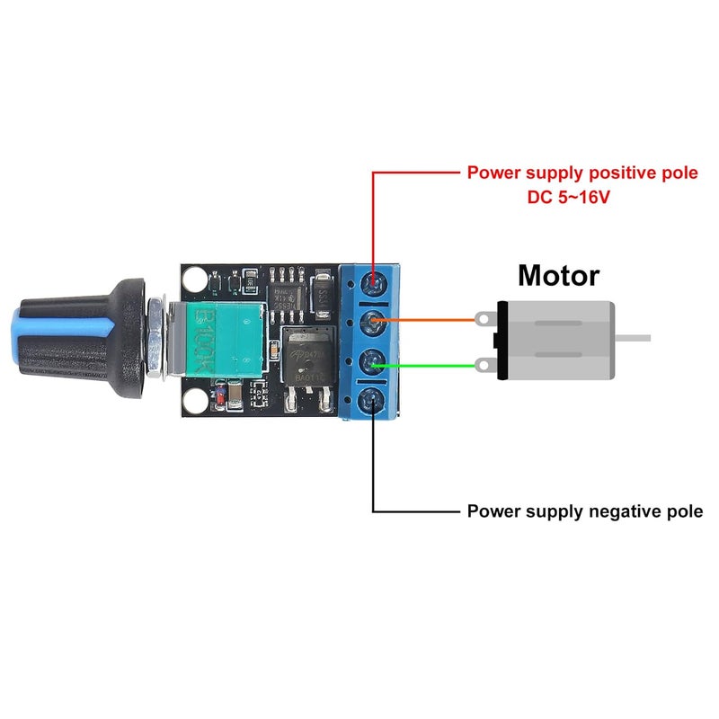 Coliao 4pcs DC Motor Speed Controller PWM 5V-16V 12V 10A Voltage Regulator DC Motor Governor Stepless Speed Regulator LED Dimmer Power Controller - Image 4